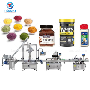 Dây chuyền đóng gói lọ bột tự động 40 chai/phút LD-PAF01