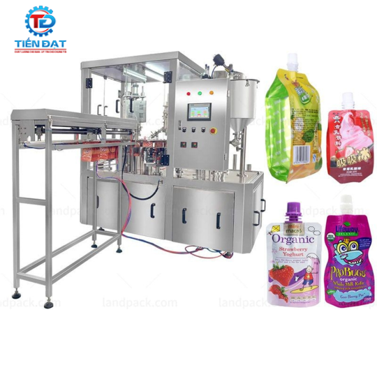 Máy chiết rót và đóng nắp túi có vòi tự động LD-4H 40 túi/phút