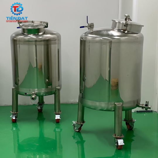 Tank chứa có gia nhiệt 200 lít có bánh xe