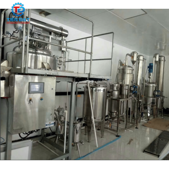 Hệ thống chiết xuất và cô đặc chân không 500 lít