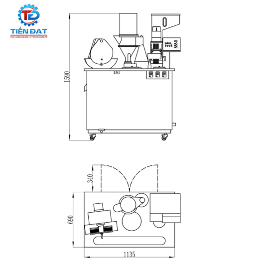 Máy đóng nang bán tự động 15.000 viên/giờ JTJ-V
